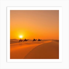 Flux Schnell A Stunning Image Depicting A Caravan Of Camels Le 3 Póster