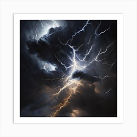 Lightning In The Sky 11 Art Print