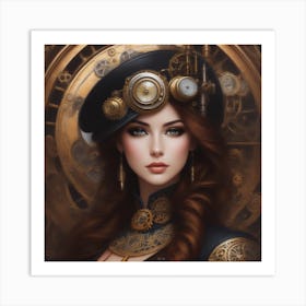 Steampunk Girl 5 Art Print