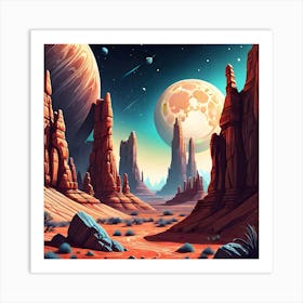 Space Landscape 2 Art Print