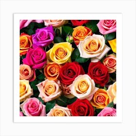 Colorful Roses 29 Art Print