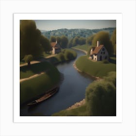 Village In The Countryside 1 Art Print