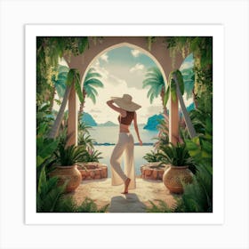 Woman In A Hat 24 Art Print