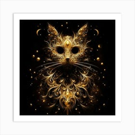 Golden Cat 38 Art Print