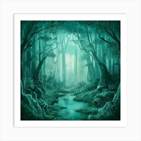 Forest In The Night Art Print