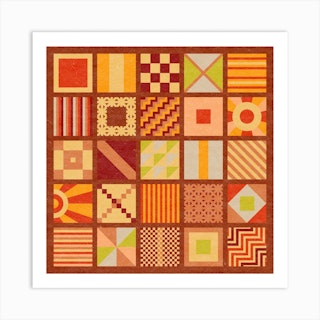 Pattern Square Art Print