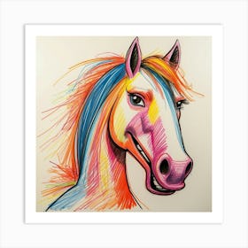 Colorful Horse 6 Art Print