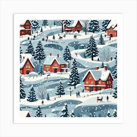 Christmas Village Art Print