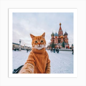 Cute Cat Takes A Selfie 11 Art Print