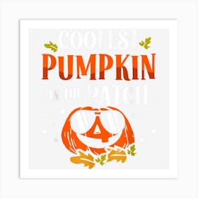 Boys Girls Coolest Pumpkin In The Patch Halloween Art Print