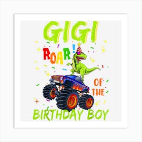 Gigi Of The Birthday Dinosaur Boy Rawr Dinosaur Birthday Art Print