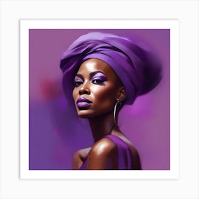 Purple Woman Art Print