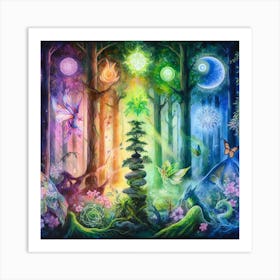 Forest Fairies Art Print