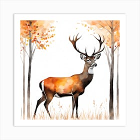 Deer In The Woods Art Print