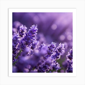 Lavender Flowers 1 Art Print