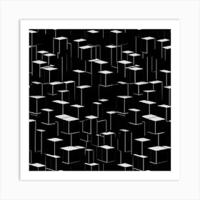 Abstract Cubes Art Print