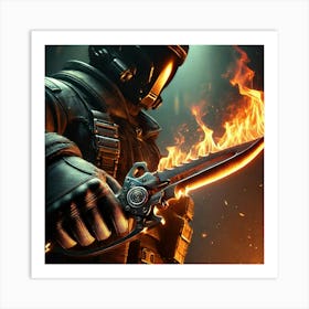 Emberblade Commandos Flame Blade Art Print