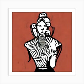 Woman In A Dress Art Print