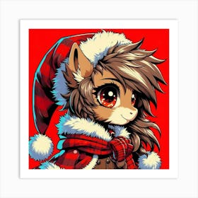 Santa Pony 1 Art Print