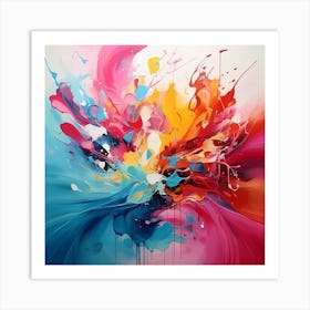 AI Vibrant Chromatic Symphony Art Print