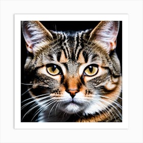 Portrait Of A Tabby Cat 1 Art Print