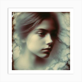 Girl In The Clouds 1 Art Print