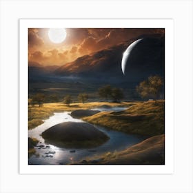 Moon In The Sky Art Print