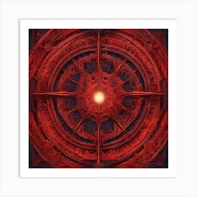 Red Compass 1 Art Print