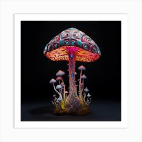 Psychedelic Mushroom Art Print