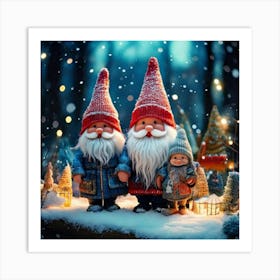 Firefly Enchanting Winter Fairy Tale With Whimsical Gnomes 10220 (2) Art Print