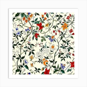 Sunny Meadow London Fabrics Floral Pattern 5 Art Print