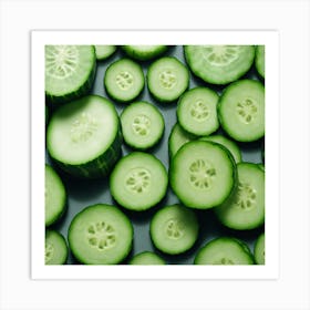 Cucumber Slices - Cucumber Stock Videos & Royalty-Free Footage Art Print