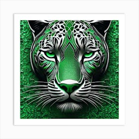 Green Jaguar Art Print