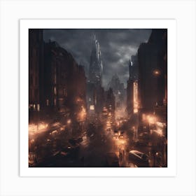 Dark City 1 Art Print