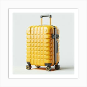 Yellow Suitcase On Wheels 2 Art Print