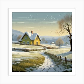 Winter Landscape Painting Art Print