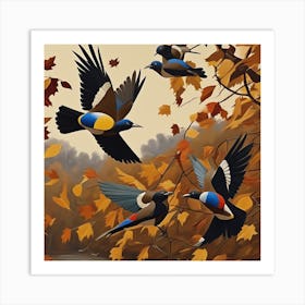 Birds In Flight 17 Art Print