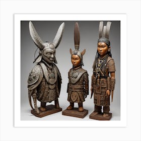 Three Asian Warriors Art Print
