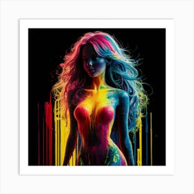 Colorful Girl 1 Art Print