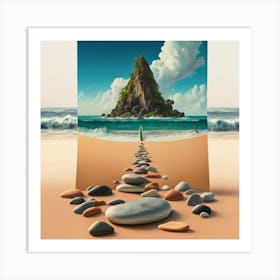 Sand And Rocks Art Print