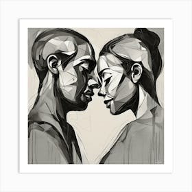 Wall art Couple in love Art Print