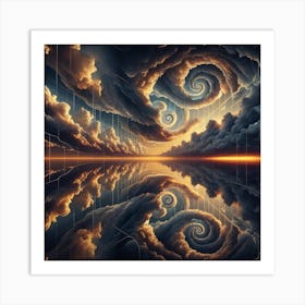 Spiral Clouds Art Print