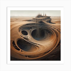 Dune Sand Desert Building 5 Art Print