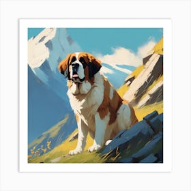 St Bernard 10 Art Print