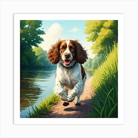 Springer Spaniel Running Art Print