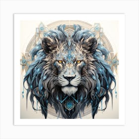 Lion Art Gothic Future Art Print