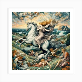 White Horse Art Print