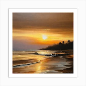 Sunset On The Beach 776 Art Print