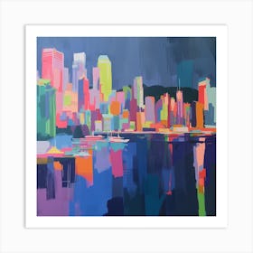 Abstract Travel Collection Vancouver Canada 6 Art Print