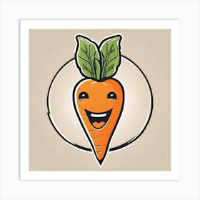 Carrot Happy Art Print